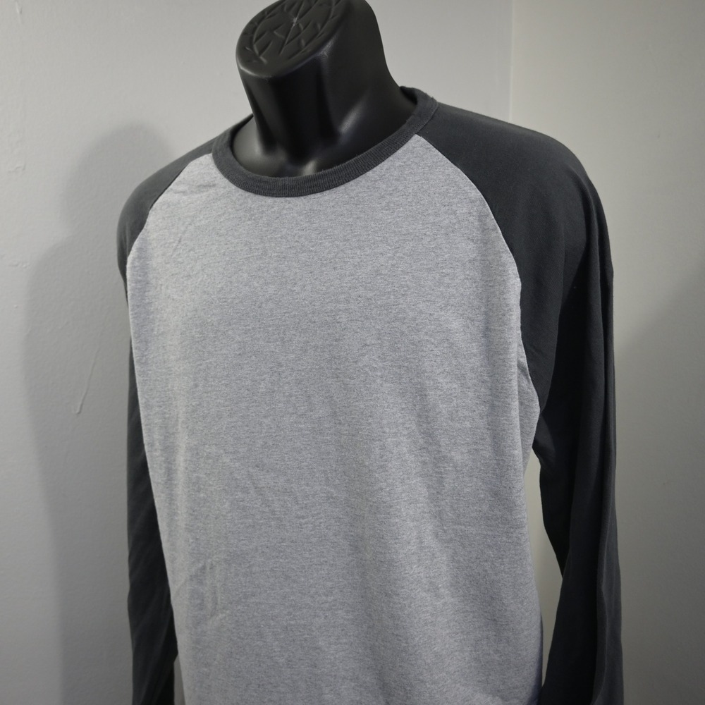Wallace & Barnes Crew Neck T-Shirt Mens XXL Gray Raglan Long Sleeve Cotton